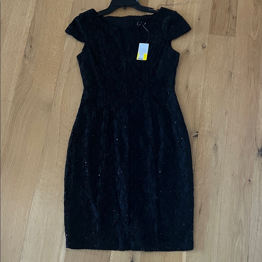 Chic Black Lace Midi Dress